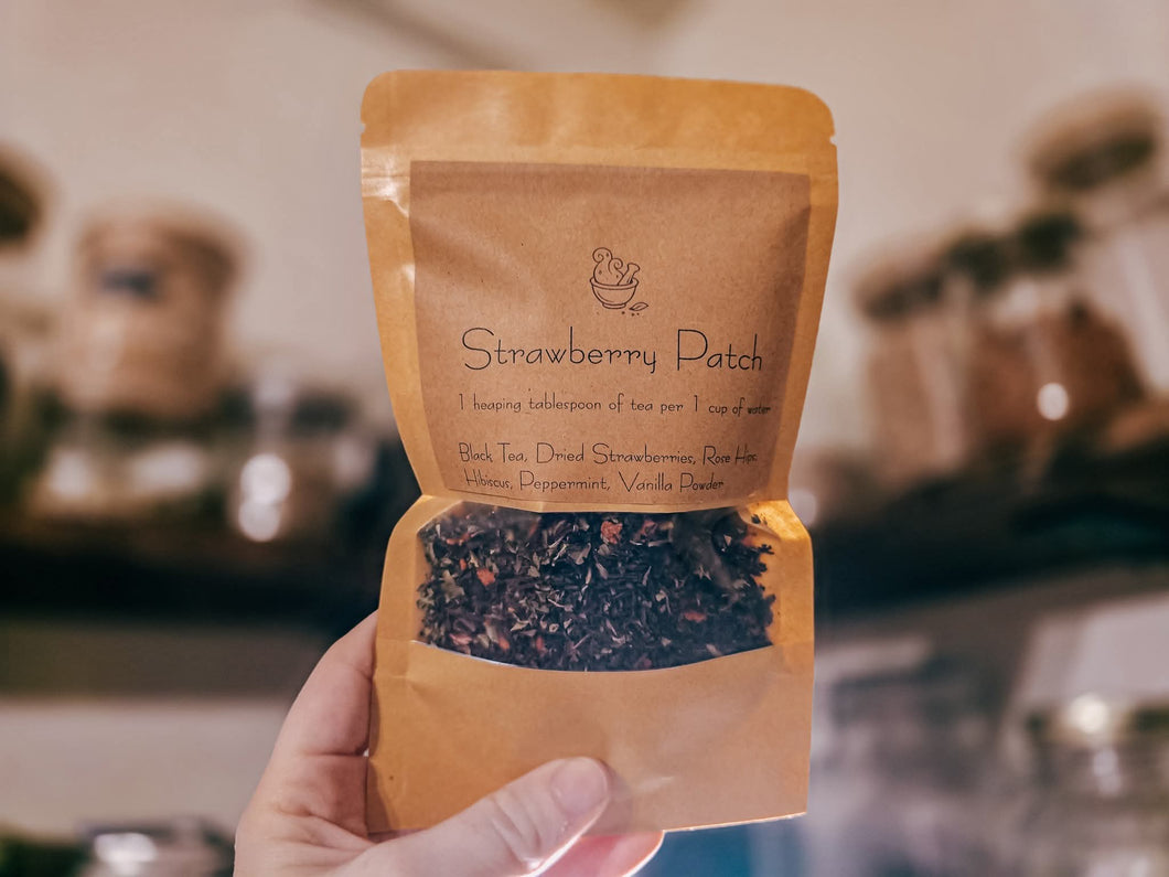 Strawberry patch tea
